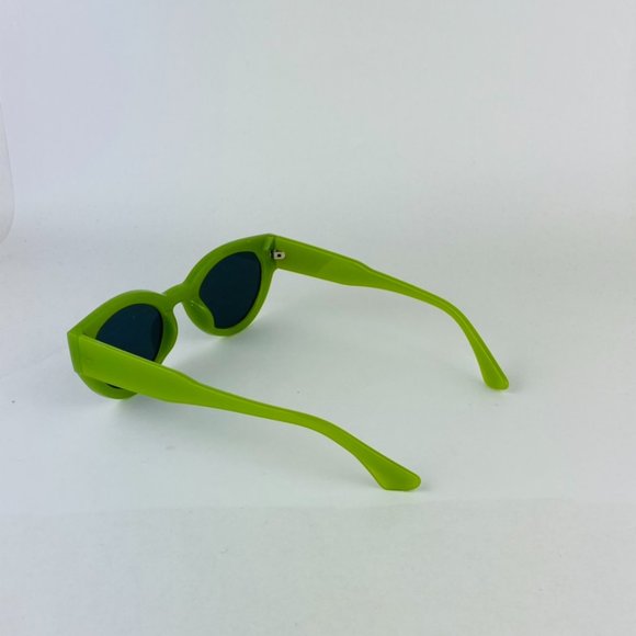 lime green frame and black lens sunglasses - Picture 3 of 3